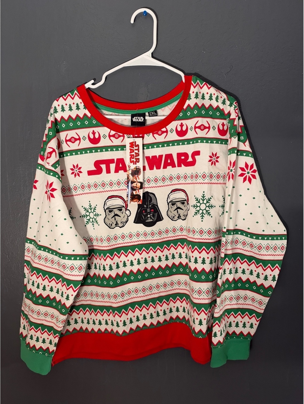 Star Wars Women's Holiday Christmas Pullover Sweatshirt - Size 2XL, New with Tag